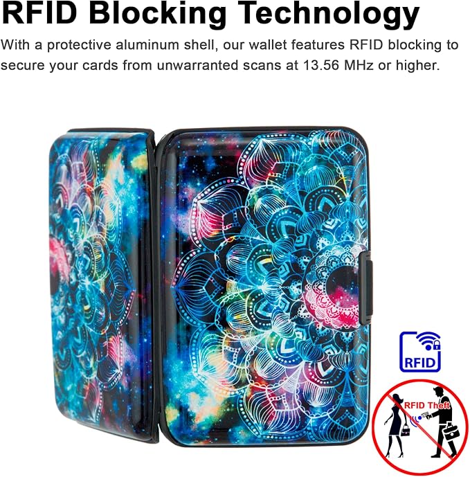 Credit Card Holder Small RFID Blocking Wallet Business Metal Slim Mini Aluminum Hard Case for Women Men - Image 3