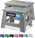 Handy Laundry Folding Step Stool 9 Inch 2-Pack, Grey, Holds 300 lbs | 2-Pack, 9 Inch, Grey, Foldable Collapsible Step Stool, Non-Slip, Holds 300 lbs, Kitchen Bathroom Bedroom, Adults by Handy+Laundry