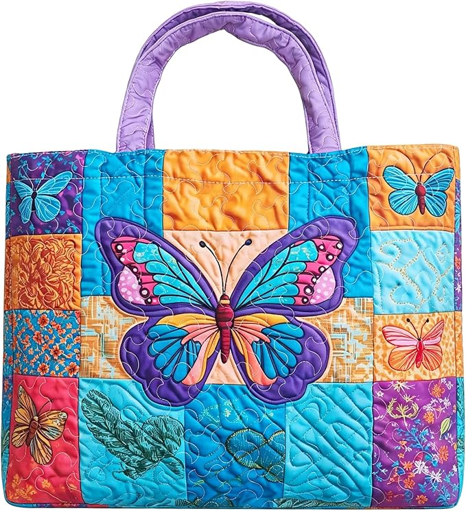 Women's Quilted Tote Bag – Lightweight Large Capacity Foldable for Travel | 20.87" L x 15.75" H by Unknown