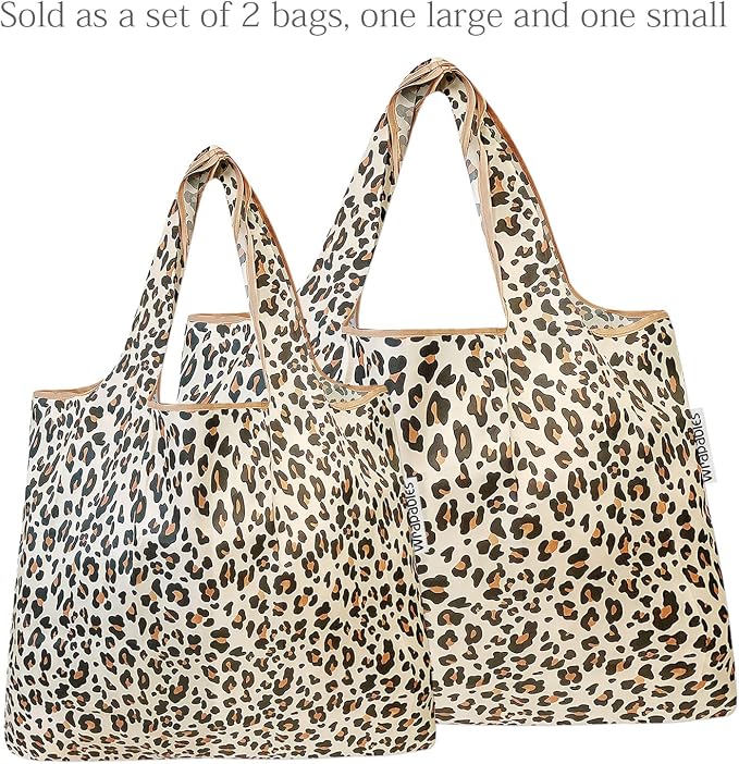 allydrew Large Foldable Tote Nylon Reusable Grocery Bags - Image 4