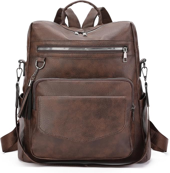 GAEKEAO Backpack Purse for Women PU Leather Anti-theft Backpack Ladies Convertible Large Travel Designer Fashion Shoulder Bag by GAEKEAO