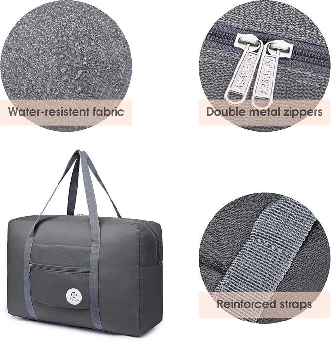 For Spirit Airlines Personal Item Bag Foldable Travel Duffel Bag Tote Carry on Luggage Duffle Overnight for Women and Men - Image 5