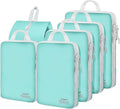6 Set Compression Packing Cubes, Suitcase Organizer, Lightweight Travel Essentials, Compression Bags For Travel Accessories Luggage Storage Set (6Pcs, Blue) by Unknown