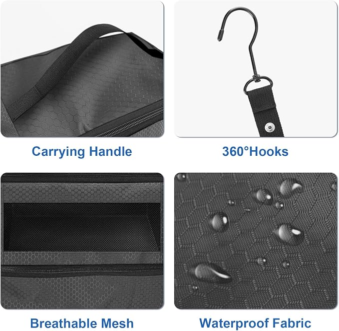 Olosar Suitcase Organizer, Travel Luggage Organizer Portable Hanging Travel Shelves Collapsible Hanging Packing Cubes for Carry on Suitcase - Image 4