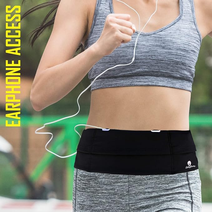 Universal One Size Waist Pack, Black, Water Resistant, Secure Pockets, Comfortable Design - Image 3