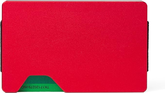Minimalist Wallet for Men, Slim Metal RFID Blocking Wallet Credit Card Holder Money Clip & Cash Strap, Scratch-Resistant Holds 15 Cards,Ideal Gift for Men | Matte Red - Image 2