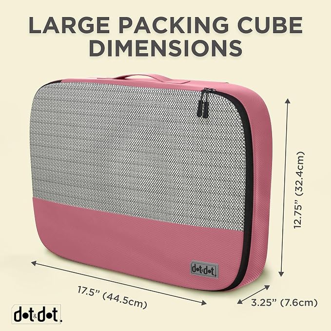 Large Packing Cubes for Travel - 5pc Packing Cubes for Suitcases - Lightweight Luggage Organizer Bags (Non-Compression) - Image 3