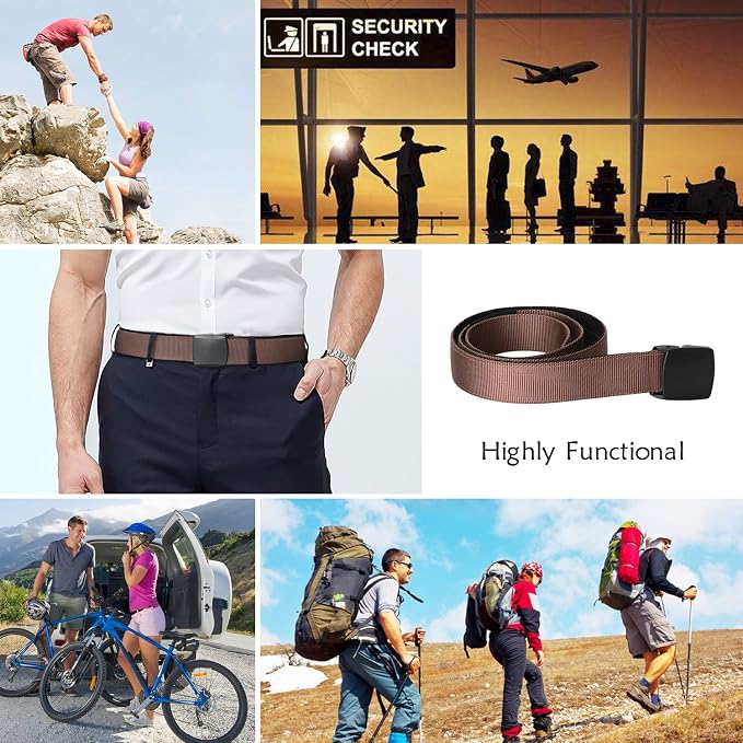 SUOSDEY Travel Money Belt, Nylon Hidden Money Pocket Belt with Plastic Buckle - Image 7