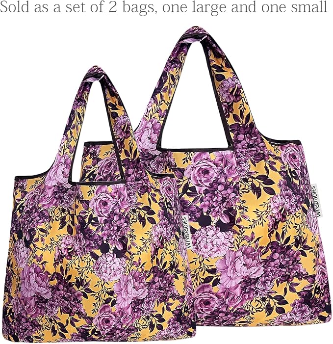 allydrew Large Foldable Tote Nylon Reusable Grocery Bags - Image 3