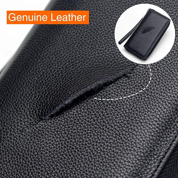 Bveyzi Women RFID Blocking Wallet Leather Zip Around Phone Clutch Large Capacity Ladies Travel Purse Wristlet - Image 7