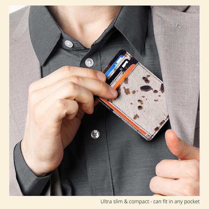 Oak Leathers Compact Slim Leather Card Holder - RFID Minimalist Wallet - Image 6