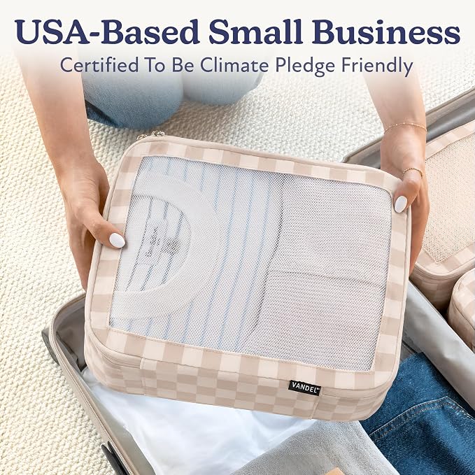 Vandel TSA-Friendly Packing Cubes for Carry On, Mesh Suitcase Organizer Bag | Professional Travel Organizer Bags for Women with Mesh Panel, Small Packing Cubes with Durable Zippers, Luggage Cube Set of 4 - Image 6