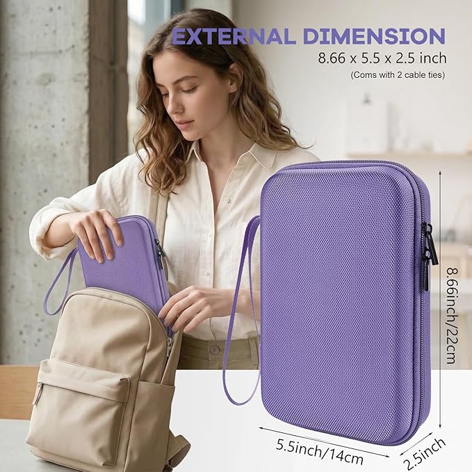 Hard Travel Electronic Organizer Case for MacBook Power Adapter Chargers Cables Power Bank Apple Magic Mouse Apple Pencil USB Flash Disk SD Card Hard Drive Waterproof Shockproof Accessories Bag Case - Image 2
