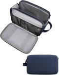 BAGSMART Toiletry Bag for Men, Travel Toiletry Organizer Dopp Kit Water-resistant Shaving Bag for Toiletries Accessories, Door Room Essentials,Navy Blue-large by BAGSMART
