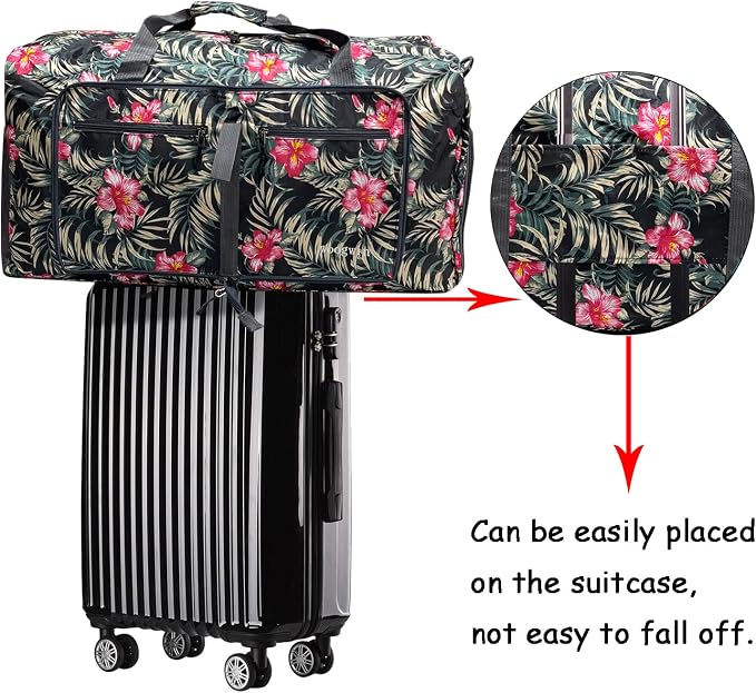 Woogwin Travel Duffel Bag Large Foldable Waterproof Overnight Bag for Beach Swim Bags Pool Sports Gym - Image 3