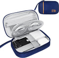 Lcsmaokin Travel Cable Organizer Bag Pouch Electronic Accessories Carry Case Portable Waterproof All-in-One Storage Bag for Cable,Charger, Phone, Hard Drive，SD Card-Navy Blue by Lcsmaokin