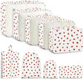 9 Set Packing Cubes for Travel Essentials - Lightweight Carry-On Luggage Organizer Bags with Shoe, Clothes & Laundry Bags for Airplane, Family & Business Travel, Beige strawberry by Unknown