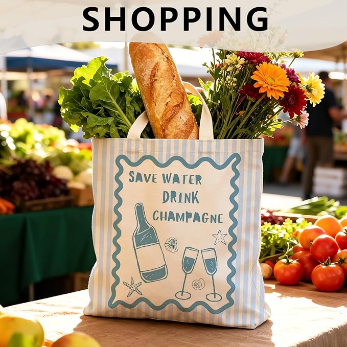 Summer Coastal Beach Canvas Tote Bag - Image 4