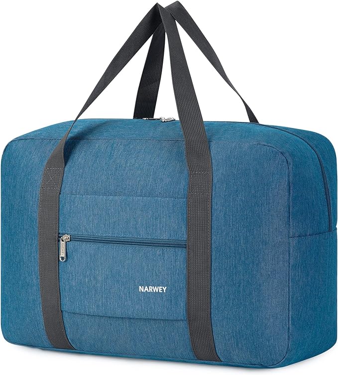 For Spirit Airlines Personal Item Bag Foldable Travel Duffel Bag Tote Carry on Luggage Duffle Overnight for Women and Men by Narwey