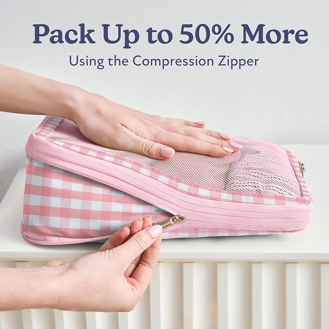 Vandel Space-Saving Compression Packing Cubes for Kids & Women, Carry On | TSA-Approved Compressible Carry On Suit Case Organizer Luggage Kids Packing Cubes for Baby Bag Organizer Pouches for Luggage - Image 2