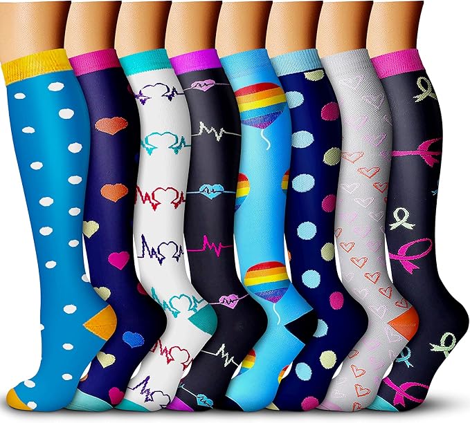 WITHYOU Compression Socks 15-20 mmHg is Best Athletic for Men & Women Running Flight Travel Nurses Pregnant by WITHYOU