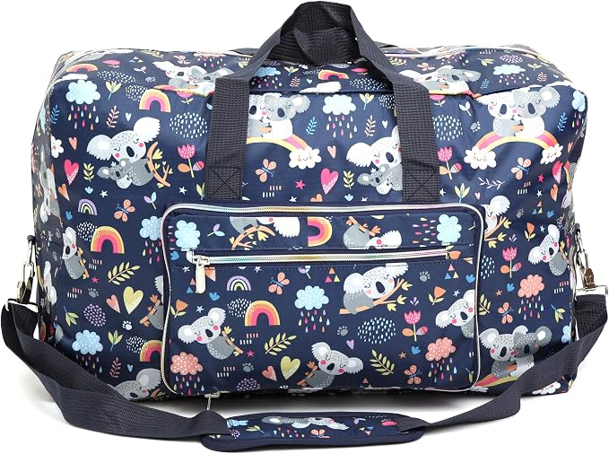 22" Foldable Large Travel Duffel Duffle Bag Sports Gym Tote Bag For Women Overnight Carryon Weekend Bag Shoulder Bag Water Resistant - Image 2