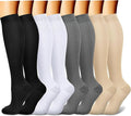 CHARMKING Compression Socks for Women & Men Circulation (8 Pairs) 15-20 mmHg Best Calf Socks Support for Athletic Cycling by CHARMKING