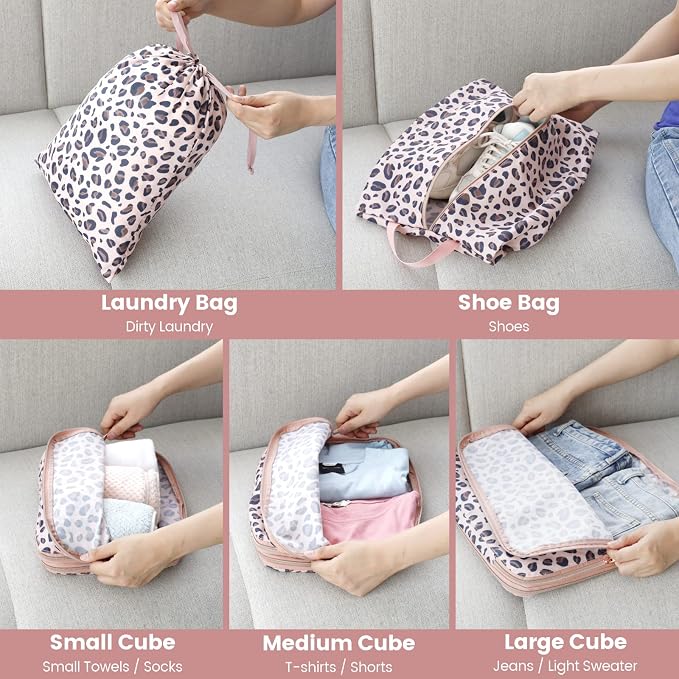 Cambond Compression Packing Cubes for Travel Women - Lightweight Luggage Organizers Bag Packing Cubes for Carry on Suitcases - Image 7