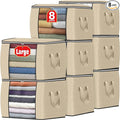90L Clothes Storage, Foldable Thick Fabric Blanket Storage Bags | Foldable Containers with Zippers,Window and Handles for Organizing Bedroom, Closet, Comforter, Bedding,Dorm essentials by Fabtotes