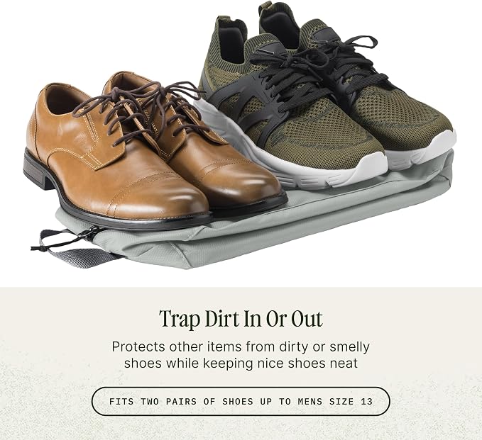 Eagle Creek Pack-It Reveal Multi Shoe Cube, Storm Grey | Dual-Compartment Shoe Cube for Optimizing Luggage Space, Travel-Friendly, Easy-Grab Zipper, Quick Grab Handle, Lightweight - Image 3