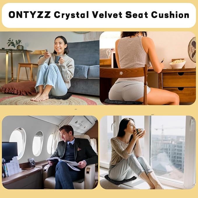 Inflatable Seat Cushion Lightweight Airplane Seat Cushion | Stadium Seat Travel Cushion for Climbing Hiking Office Airplane - Image 5