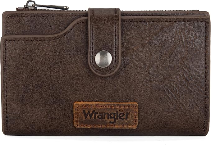 Wrangler Wallet for Women Bifold Card Holder with Zipper and ID Window by Wrangler%C2%AE