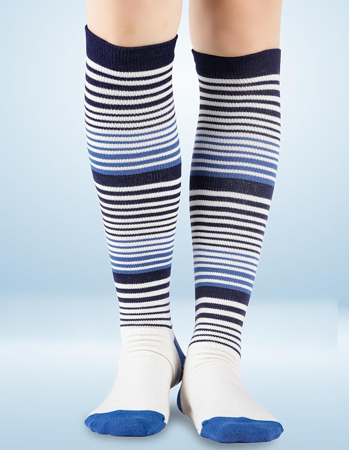 +MD 3 Pairs Bamboo Viscose Compression Socks for Women Men 15-20mmHg Knee High Support Stockings for Pregnancy Nurse Travel - Image 5