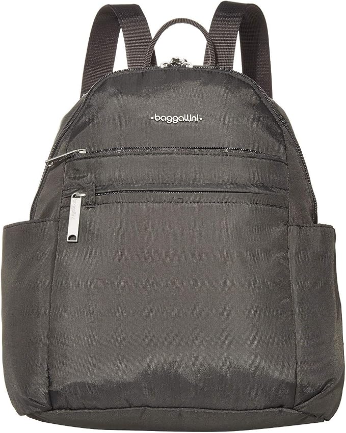 Baggallini Securtex® Anti-theft Vacation Travel Backpack 10x13 Slash-Resistant Nylon Daypack w/RFID, Charcoal - Image 4