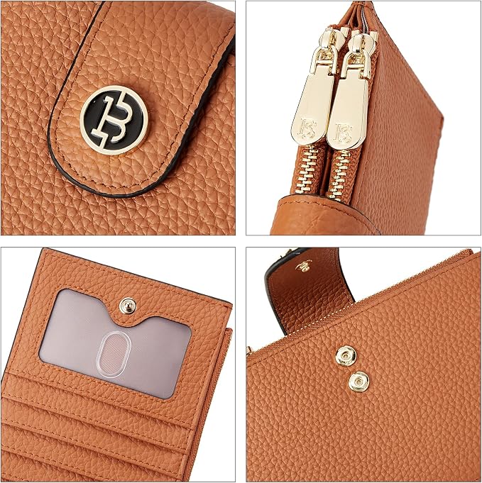 BOSTANTEN Leather Womens Wallet Large RFID Blocking Slim Card Holder | 16 Card Slots, 2 Zipper Pockets, Bifold, Long, Fits Most Purses, Organized Everyday Carry, Ladies Gifts, Brown - Image 5