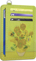 SEAVILIA Small Credit Card Holder for Women, Slim RFID Blocking Wallet | Cute Mini ID Card Case, Thin Minimalist Pocket Wallet, Gift for Girls, Sunflower by seavilia