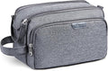 Vorspack Travel Toiletry Bag with Organized Compartment, Large, Grey | Water Resistant, Wide Opening, with Wet Pocket, Small Travel Bag for Toiletries, Grooming, Shaving, Accessories by Vorspack