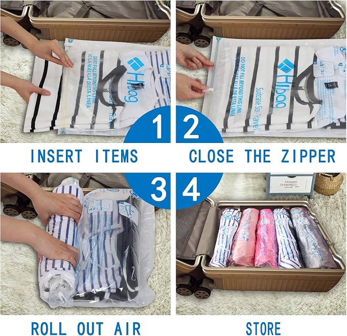 30 Combo Vacuum Storage Bags, Vacuum Seal Bags for Clothing and Bedding | Various Size, Airtight Triple Seal, Save 80% Space, Hand Pump, Work with Vacuum, Double Zip, Reusable, Easy to Use - Image 7