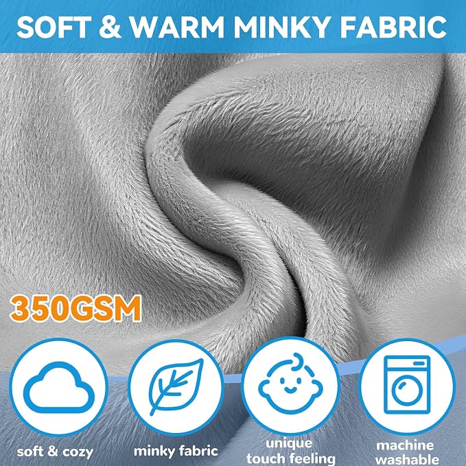 Toddler Airplane Bed, Baby & Kids Travel Seat Extender for Plane Flights | Ultra-soft minky fabric, quick setup, roomy 30.7"x19.3" rest zone, lightweight 0.63 lbs, travel-ready with storage pocket. - Image 2