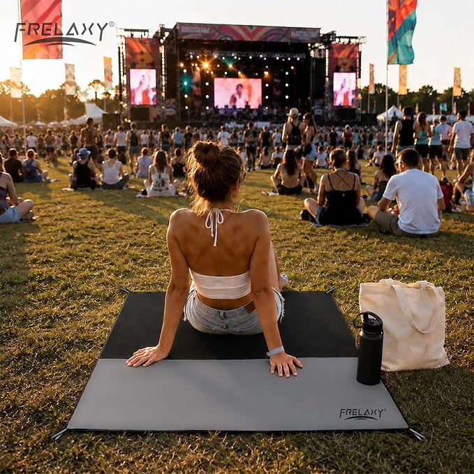 Frelaxy Pocket Picnic Blanket, Waterproof Blanket for Beach Festival | Lightweight compact design, Multi-use outdoor blanket, Waterproof & sandproof material, Easy to carry, Picnic, Camping - Image 5