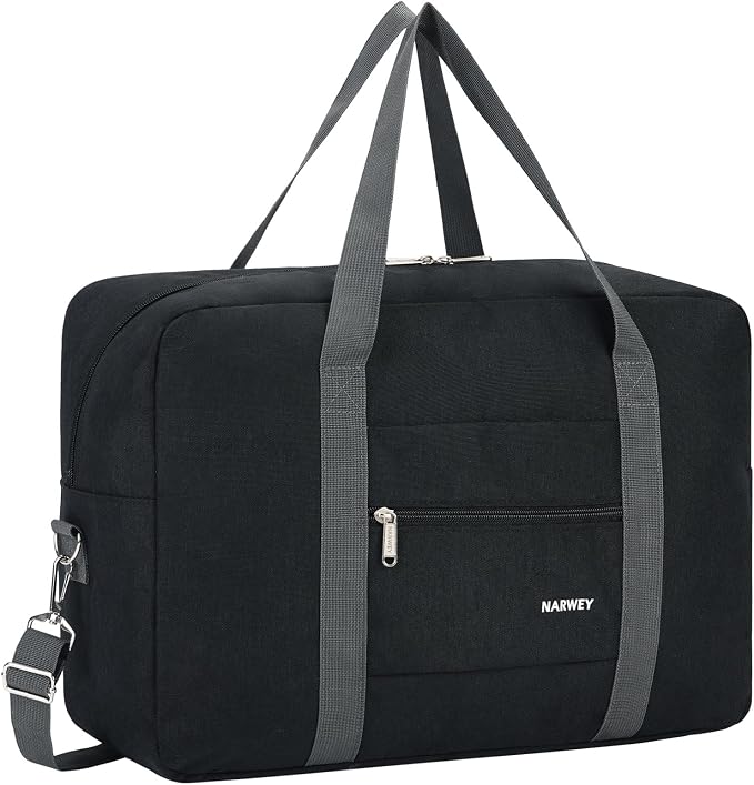 For Spirit Airlines Personal Item Bag Foldable Travel Duffel Bag Tote Carry on Luggage Duffle Overnight for Women and Men by Narwey