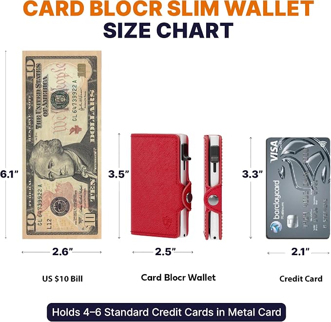 Pop Up Wallet for Women – Slim Wallet for Small Purse & Crossbody Bag with Quick Card Access and RFID Blocking – Compact Card Holder (4-6 Card Capacity) - Image 4