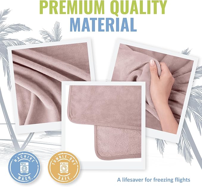 Soft & Warm Travel Blanket for Airplane & Car - Long Flight Essential for Women, Men, Kids - Compact Pillow with Luggage Sleeve & Backpack Clip - Image 5