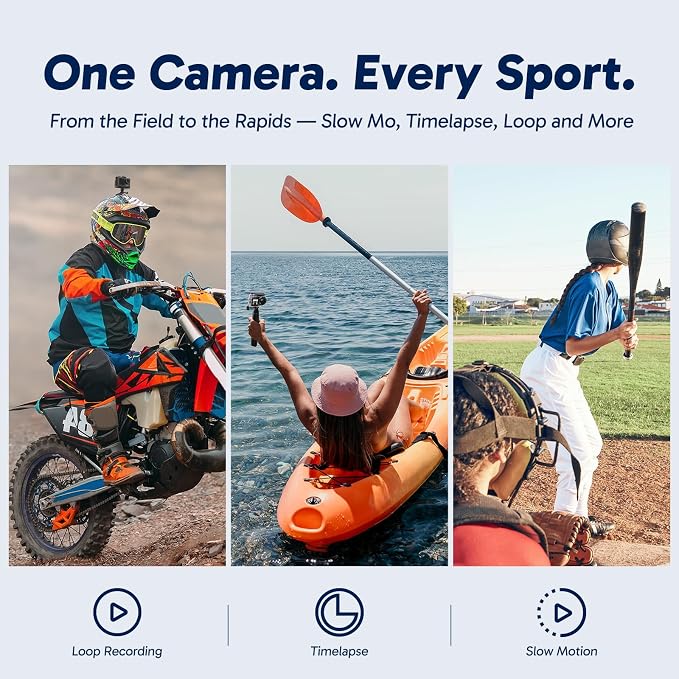 AKASO Brave 4 Pro Action Camera 4K with 128GB MicroSD U3 Card Bundle | 131FT Underwater Waterproof Camera 20MP EIS Touch Screen WiFi 5X Zoom with 2x1350mAh Batteries and Helmet Accessories Kit - Image 7