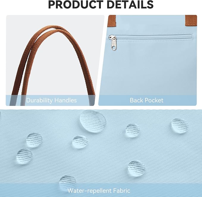KALIDI Tote Bag for Women Nylon Top-Handle Purse,Large Capacity Shoulder Hobo handBag with Zipper Leisure Foldable Weekend - Image 7