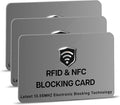 SaiTech IT 3 Pack RFID Blocking Card for Credit Debit ID Card, Grey | Slim Anti-Theft Contactless NFC RFID Blocker Protector, Easily Fit into Wallet and Purse, for Men & Women by SaiTechIT