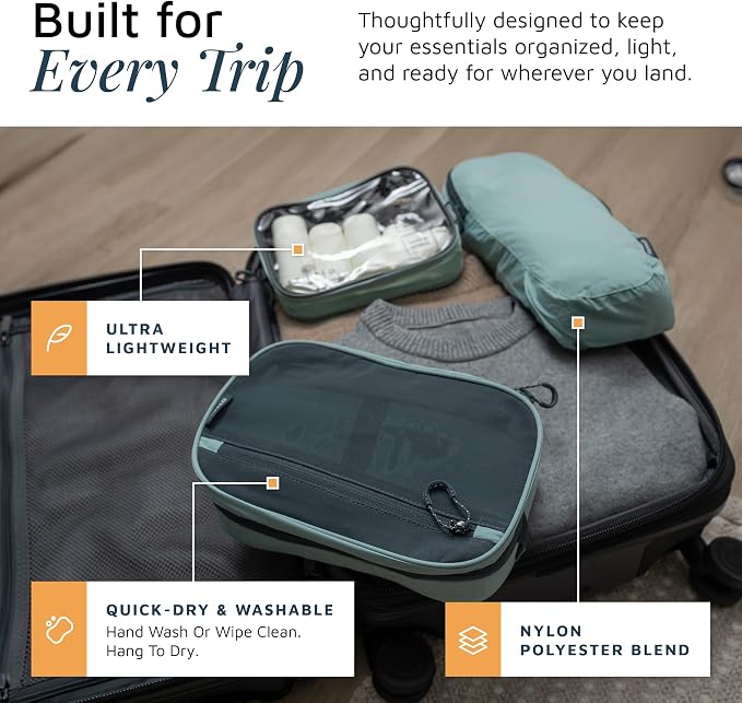 TRIPPED Travel Gear 3-Piece Travel Toiletry Bag Set | Includes Hanging Toiletry Bag, 311 TSA Liquid Bag, and Accessory Organizer Pouch with Lightweight Ripstop Construction - Image 2