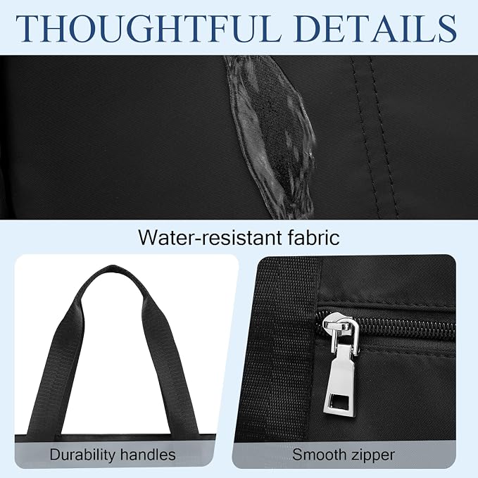 PlasMaller Carry On Travel Duffle Bag Packable Luggage Travel Gear Sports Gym Bags Lightweight Tote Shoulder Pack - Image 5