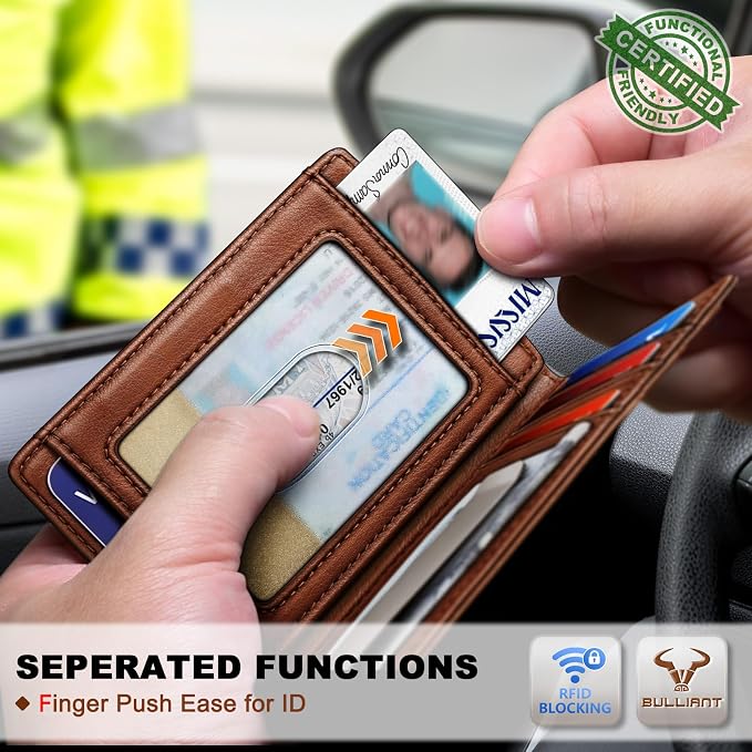 BULLIANT Magnetic Slim Leather Airtag Wallet Money Clip For Men 12Cards | RFID Blocking | Easy Access | Gift Boxed | Pocket Fit - Image 5
