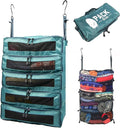 Hanging Suitcase Organizer - Our XL Hanging Luggage Organizer Perfectly Fits Any Suitcase - Our Packing Cubes for Travel Use Mesh Windows to Make Finding Any Outfit Easy (Green, XL) by PackGear